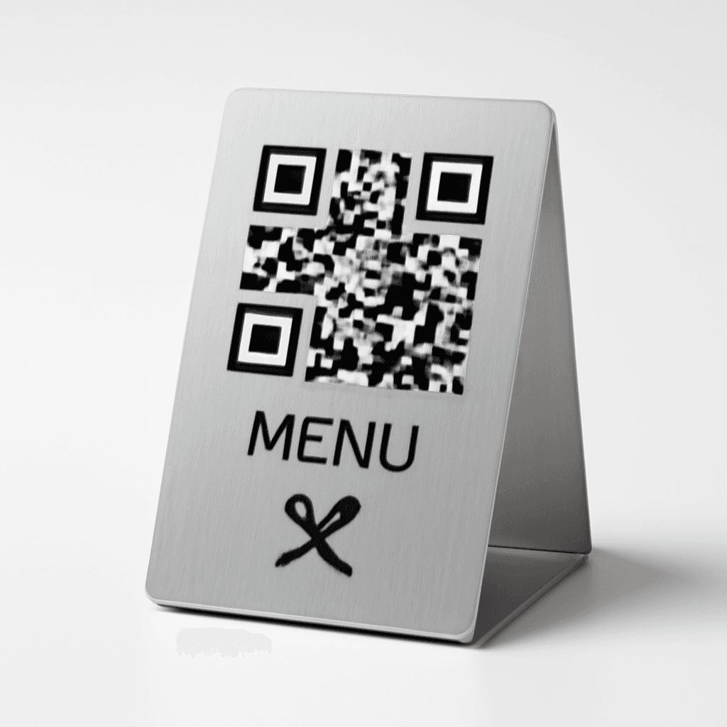 Menu1 uyumlu metal QR menü standı