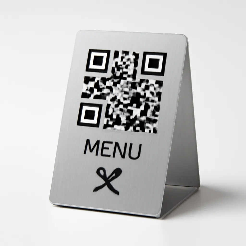 Metal QR Karekod Menü Standı - Görsel 1